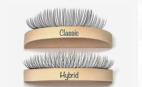 Hybrid eyelash extensions